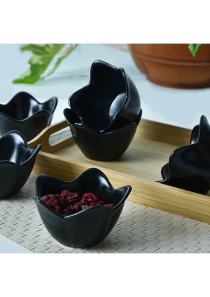 Siyah Zambak Çerezlik / Sosluk 12 Cm 6 Adet