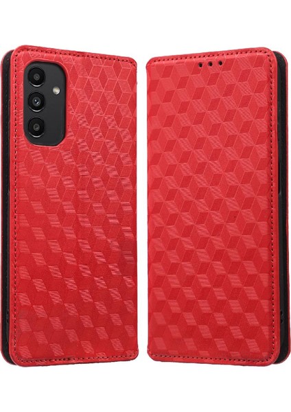 Samsung Galaxy A14 4g/5g Pu Deri Manyetik Kapatma 3D Desen (Yurt Dışından)