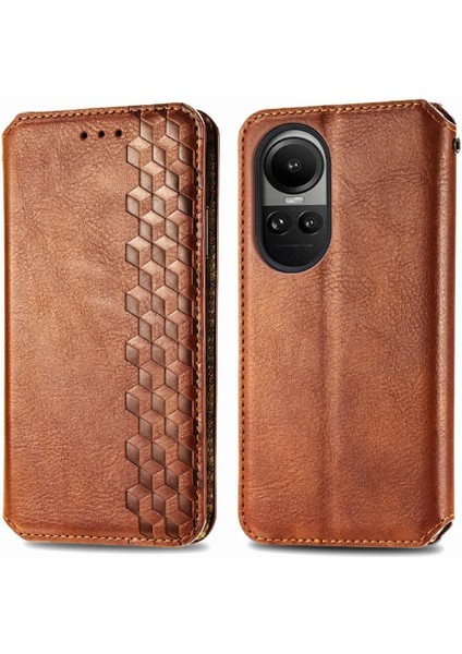 Oppo Oppo 10 Için Kılıf Moda Tasarım Deri Kılıf Kapak Çevirin Cüzdan (Yurt Dışından)