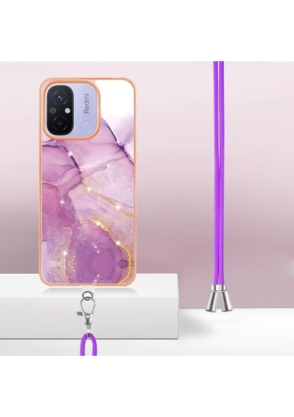 Xiaomi Redmi Için 12C Mermer Tampon Crossbody Kordon Askısı Yumuşak (Yurt Dışından) indirimleri