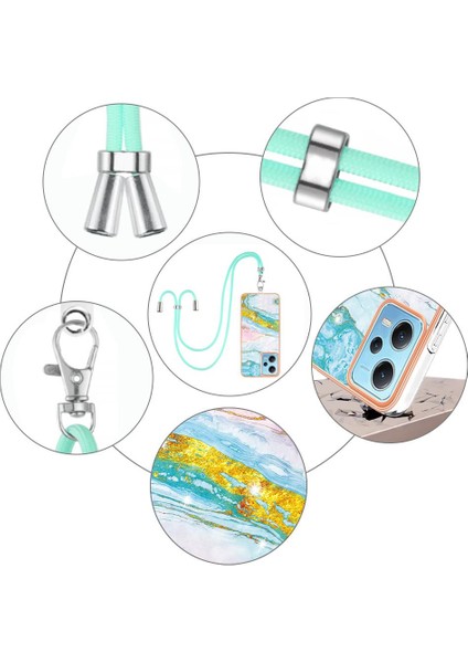 Xiaomi Redmi Için Not 12 5g Tampon Anti-Çizik Yumuşak Mermer Crossbody (Yurt Dışından) modelleri