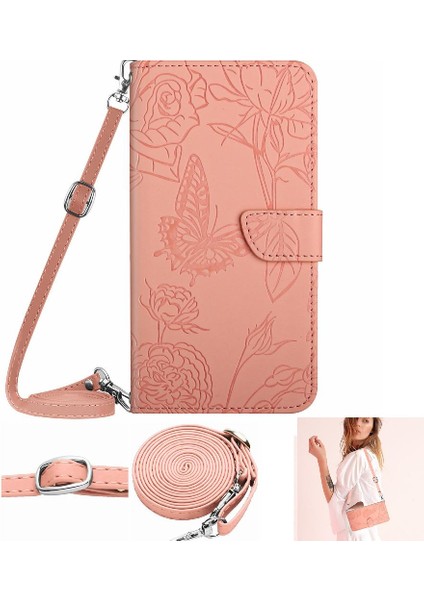 Huawei P30 Lite Telefon Kılıfı Için Kart ve Pu ile Kelebekler ve Çiçekler (Yurt Dışından)