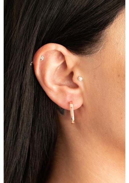 925 Ayar Gümüş Oval Kenar Küpe fırsatları