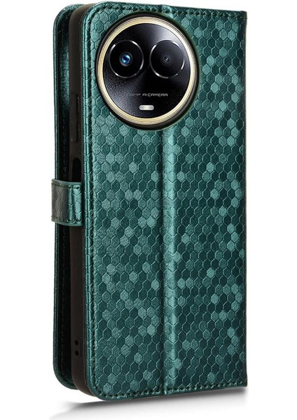 Realme 11 5g Için Geometrik Desen Manyetik Toka Deri Cüzdan (Yurt Dışından) modelleri