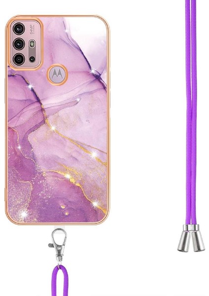 Motoroal Moto G30/G20/G10 Crossbody Kordon Askısı Mermer Tampon Için Kılıf (Yurt Dışından) fiyatları