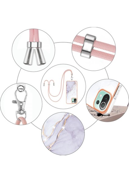 Xiaomi 11 Lite Için Crossbody Kordon Askısı Tampon Anti-Scratch Yumuşak (Yurt Dışından) modelleri