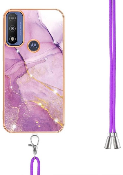 Motoroal Moto G Saf Mermer Tampon Anti-Scratch Yumuşak Crossbody Için Kılıf (Yurt Dışından)