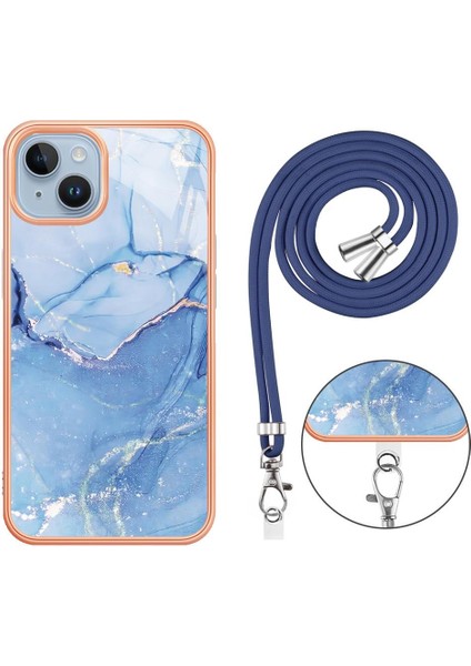 IPhone 14 Kapak Mermer Ayrılabilir Kayış Crossbody Kordon Yumuşak (Yurt Dışından) indirimleri