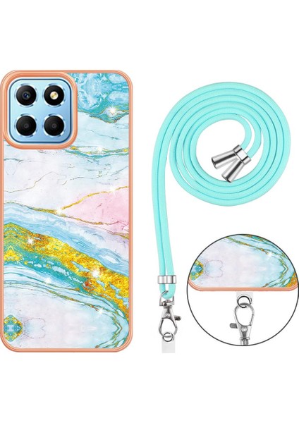 Onur X8 5g Tampon Crossbody Kordon Askısı Mermer Anti-Scratch Için Kılıf (Yurt Dışından)