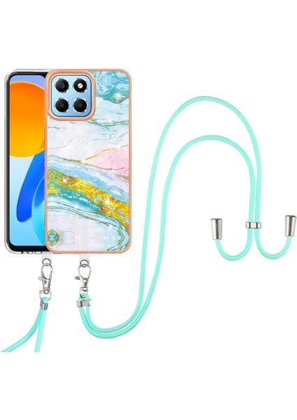 Onur X8 5g Tampon Crossbody Kordon Askısı Mermer Anti-Scratch Için Kılıf (Yurt Dışından)