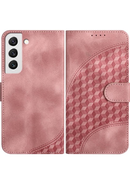 Samsung Galaxy S22 Flip Iş Için Geometrik Desen Manyetik Kart (Yurt Dışından)