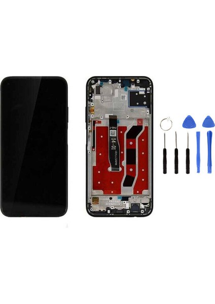 Huawei P40 Lite E Y7P Çıtalı Uyumlu LCD Ekran Dokunmatik Siyah