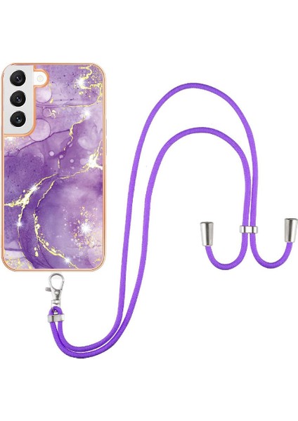 Samsung Galaxy S22 5g Için Crossbody Kordon Askısı Tampon Mermer Yumuşak (Yurt Dışından) fırsatları