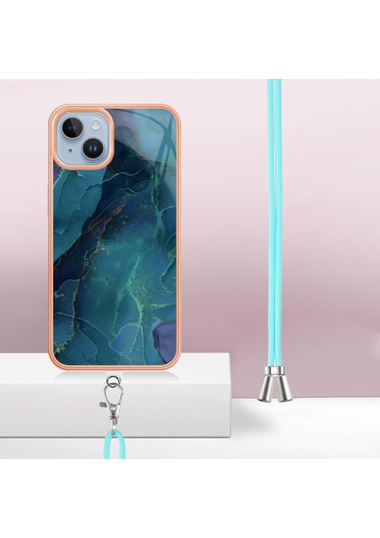IPhone 14 Kapak Mermer Ayrılabilir Kayış Crossbody Kordon Yumuşak (Yurt Dışından) modelleri