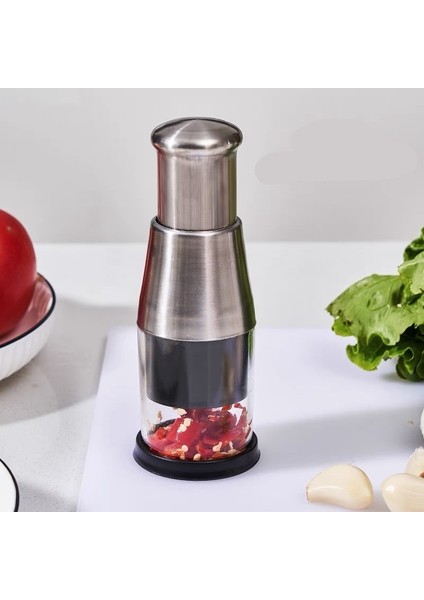 Pat Bıçak Mutfak Paslanmaz Çelik Sarımsak Özel Sarımsak Dövme Makinesi Çok Fonksiyonlu Manuel Sarımsak Presi (Yurt Dışından)