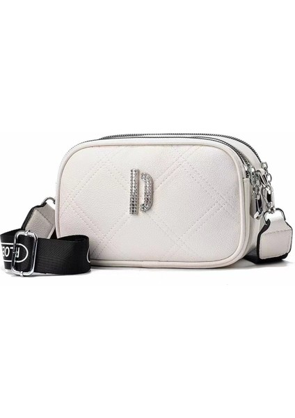 Yeni Stil Basit ve Çok Yönlü Orta Yaşlı Kadın Çantası Annenin Bakkal Alışveriş Çantası Omuz Crossbody Çantası (Yurt Dışından)