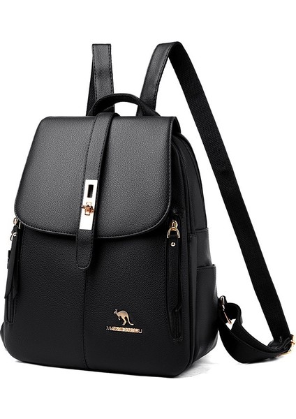 Yeni Büyük Kapasiteli Düz Renk Sırt Çantası Omuz Çantası Açık Hava Eğlence Seyahat Çantası (Yurt Dışından)