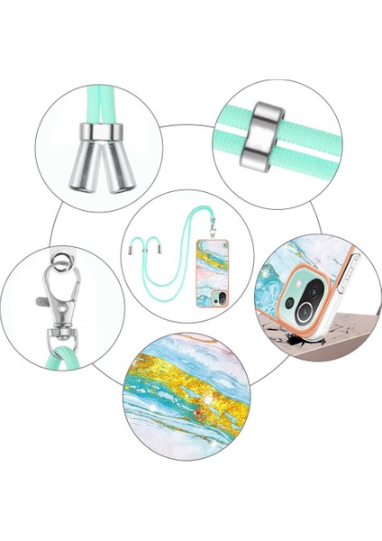 Xiaomi 11 Lite Için Crossbody Kordon Askısı Tampon Anti-Scratch Yumuşak (Yurt Dışından) modelleri