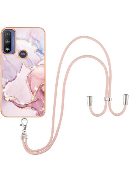 Motoroal Moto G Saf Mermer Tampon Anti-Scratch Yumuşak Crossbody Için Kılıf (Yurt Dışından)