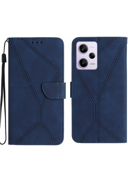 Xiaomi Redmi Için Not 12 Pro 5g Telefon Kılıfı Dikiş Kabartmalı Yumuşak Pu (Yurt Dışından)