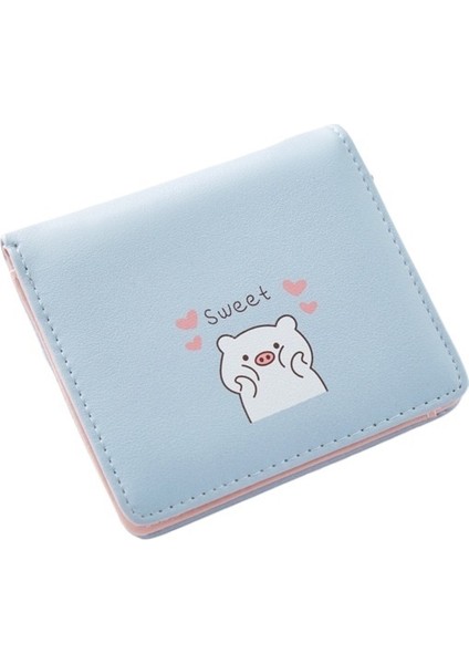 Piggy Print Kadın Katlanır Cüzdan (Yurt Dışından)