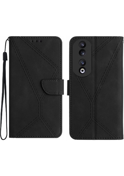 Onur Için Kılıf 90 Telefon Kılıfı Dikiş Kabartmalı Yüksek Kaliteli Tpu Deri (Yurt Dışından)