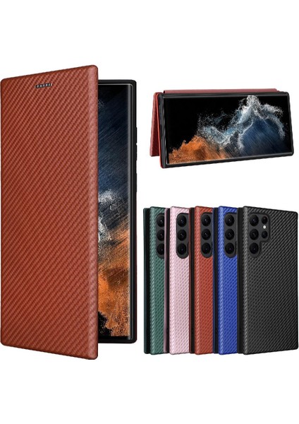 Samsung Galaxy S22 Ultra Deri Folio Flip Case Kart Ekleme Için Kılıf (Yurt Dışından) fırsatları