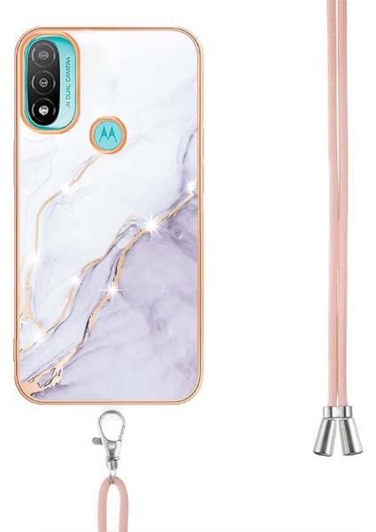 Motoroal Moto E20/E30/E40 Crossbody Kordon Askısı Tampon Mermer Için Kılıf (Yurt Dışından) fırsatları