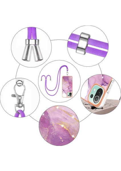 Xiaomi 11 Lite Için Crossbody Kordon Askısı Tampon Anti-Scratch Yumuşak (Yurt Dışından) modelleri