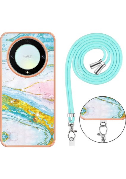 Onur Için Kılıf Sihirli 5 Lite Crossbody Kordon Askısı Mermer Anti-Scratch (Yurt Dışından)