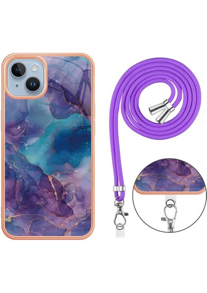 IPhone 14 Kapak Mermer Ayrılabilir Kayış Crossbody Kordon Yumuşak (Yurt Dışından) indirimleri