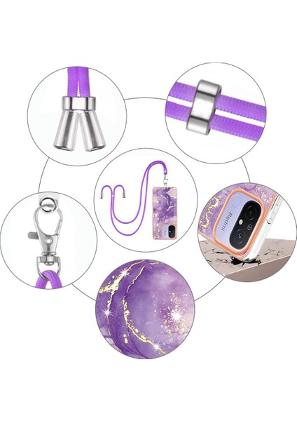 Xiaomi Redmi Için 12C Mermer Tampon Crossbody Kordon Askısı Yumuşak (Yurt Dışından) fiyatları