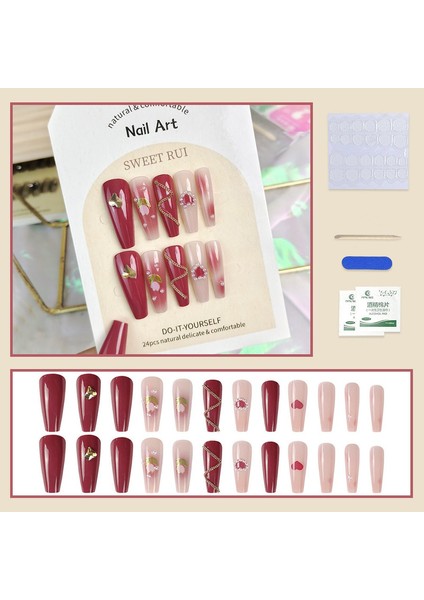 Uzun Çıkarılabilir Tırnak Yamaları 45pcs (Yurt Dışından)