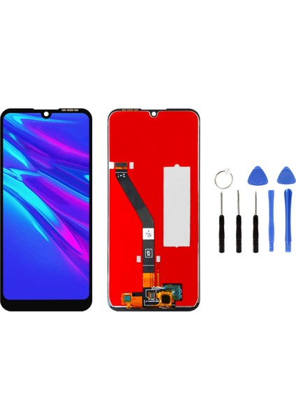 Telefon Kulübesi Huawei Y6S Honor 8A Y6 2019 Uyumlu LCD Ekran Dokunmatik Siyah