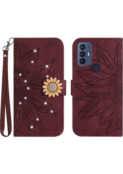 Tcl 30 Se Telefon Kapak Için Kılıf Kart Tutucu Darbeye Tpu Kabuk Pu Flip (Yurt Dışından)