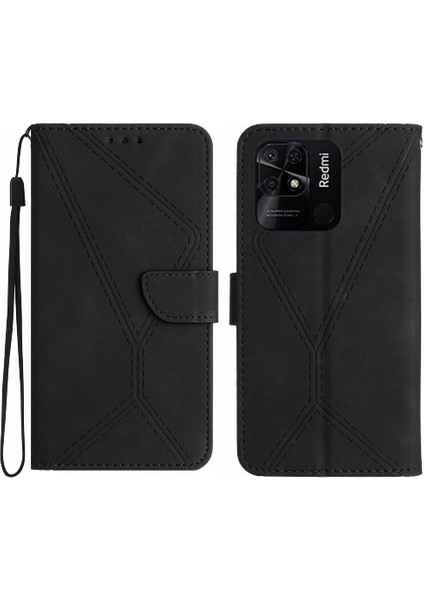 Xiaomi Redmi 10C Telefon Kılıfı Için Yumuşak Pu Deri Deri Cüzdan Yüksek (Yurt Dışından)