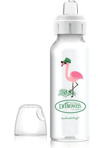 Sippy Spout Dar Ağız PP Biberon 250 ml Flamingo