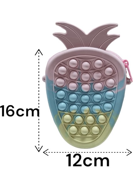 All Wear Silikon Popit Çilek Omuz Çantası, Duyusal