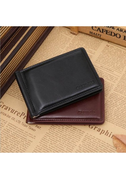 Yeni Moda Küçük Erkek Deri Para Klipsli Cüzdan Para Cebi Kart Yuvası Nakit Tutucu Erkek Çanta Mıknatıs Çile Mini Çanta Adam Için (Yurt Dışından)