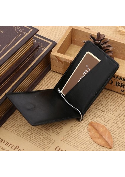 Yeni Moda Küçük Erkek Deri Para Klipsli Cüzdan Para Cebi Kart Yuvası Nakit Tutucu Erkek Çanta Mıknatıs Çile Mini Çanta Adam Için (Yurt Dışından)