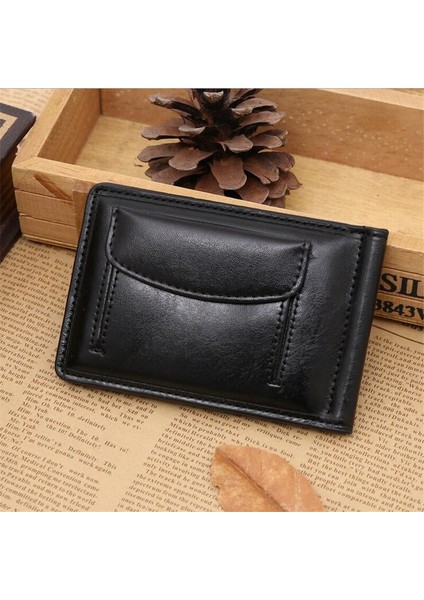 Yeni Moda Küçük Erkek Deri Para Klipsli Cüzdan Para Cebi Kart Yuvası Nakit Tutucu Erkek Çanta Mıknatıs Çile Mini Çanta Adam Için (Yurt Dışından)