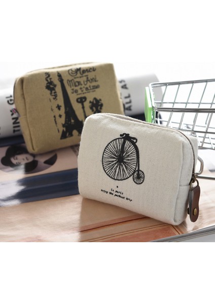 Taşınabilir Vintage Kanvas Bozuk Para Cüzdanı Kart Anahtar Tutucu Kadın Fermuar Mini Cüzdan (Yurt Dışından) indirimleri