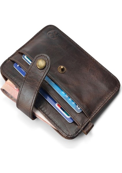 Mini Cüzdan Çile Küçük Çanta 100% Gerçek Deri Cüzdan Erkek Çantalar Erkek Debriyaj Kadın Çılgın At Deri Vintage Stil Ince (Yurt Dışından) modelleri