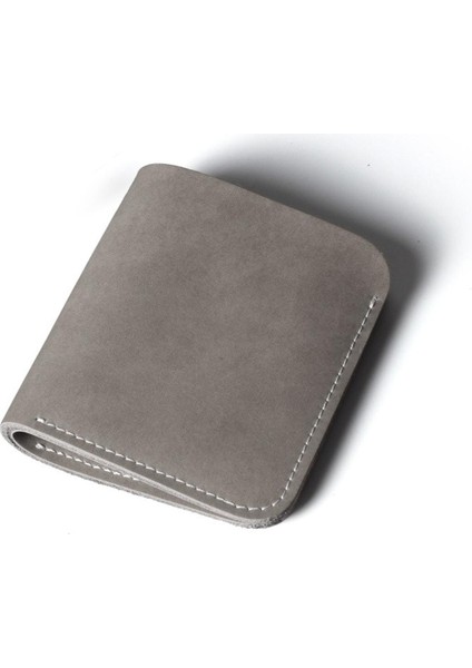 Minimalist El Yapımı Hakiki Deri Cüzdan Erkek Bifold 4 Kart Sahibinin Deri Cüzdan Erkekler Için Ince Küçük Cüzdan Hakiki Deri (Yurt Dışından)