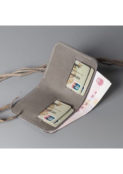 Minimalist El Yapımı Hakiki Deri Cüzdan Erkek Bifold 4 Kart Sahibinin Deri Cüzdan Erkekler Için Ince Küçük Cüzdan Hakiki Deri (Yurt Dışından)