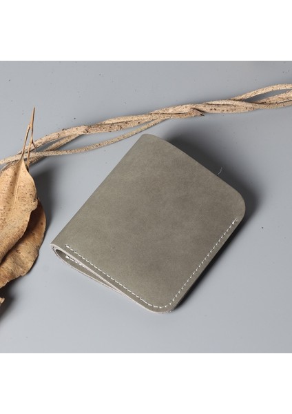Minimalist El Yapımı Hakiki Deri Cüzdan Erkek Bifold 4 Kart Sahibinin Deri Cüzdan Erkekler Için Ince Küçük Cüzdan Hakiki Deri (Yurt Dışından)