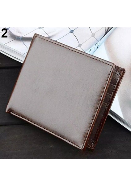 Microgood Erkek Iş Suni Deri Cüzdan Kart Sahibinin Debriyaj Bifold Cep Ince Çanta (Yurt Dışından)