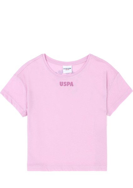 U.S. Polo Assn. Kız Çocuk Pembe Tişört 50288447-VR041