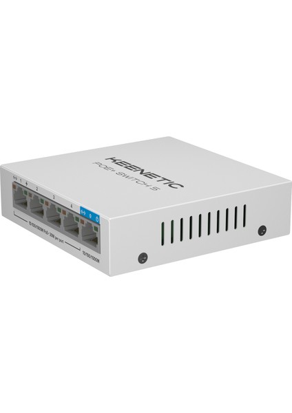 PoE+ Switch 5, 1X1Gbit, 4X1Gbit PoE+ Port, IEEE 802.3AF/AT (Max.30W/Port), 60Watt