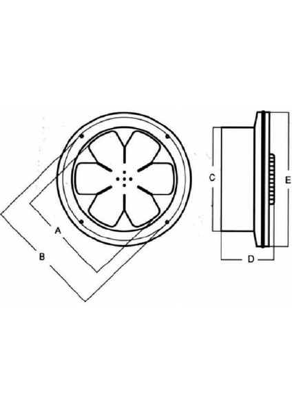 20 cm Cam ve Duvar Aspiratörü 320 M³/h 1400 Rpm fırsatları